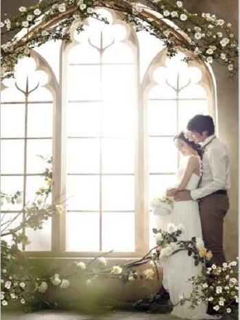 Kate Interior Wedding Flowers Window Frame Photography Backdrops - Image 4