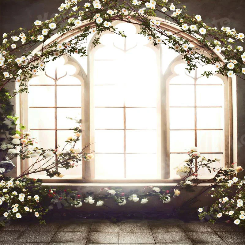 Kate Interior Wedding Flowers Window Frame Photography Backdrops - Image 5