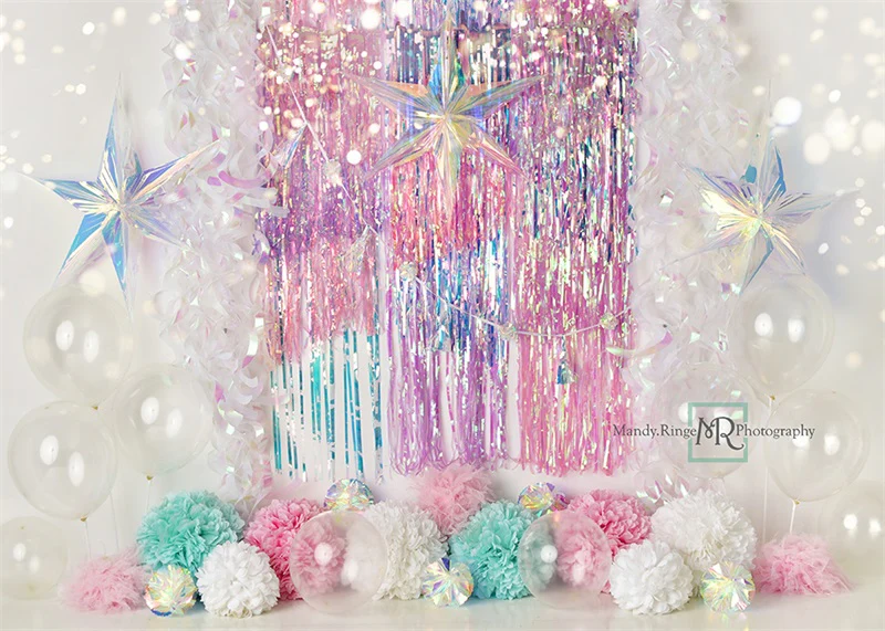 Kate Iridescent Rainbow Sparkle Backdrop Designed by Mandy Ringe Photography - Image 2