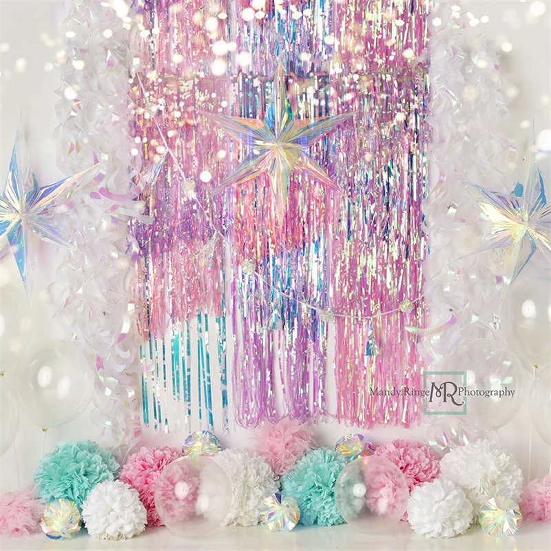 Kate Iridescent Rainbow Sparkle Backdrop Designed by Mandy Ringe Photography - Image 3