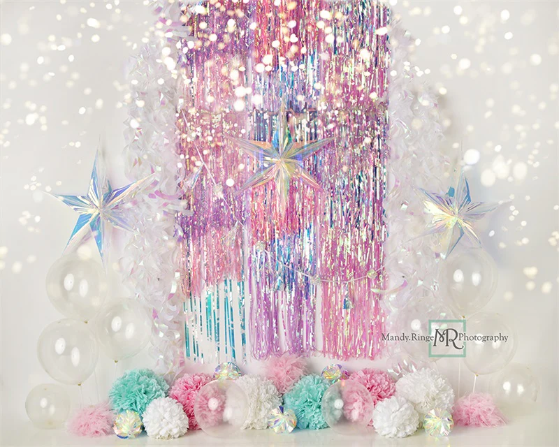 Kate Iridescent Rainbow Sparkle Backdrop Designed by Mandy Ringe Photography - Image 4
