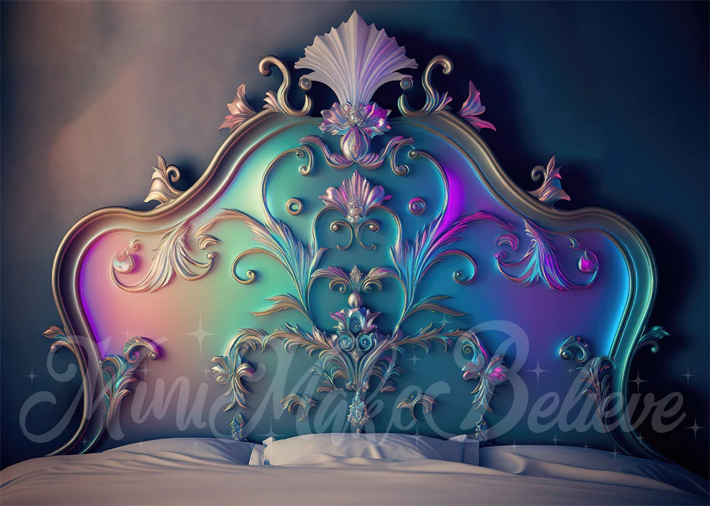 Kate Iridescent Valentine Boudoir Headboard Backdrop Designed by Mini MakeBelieve