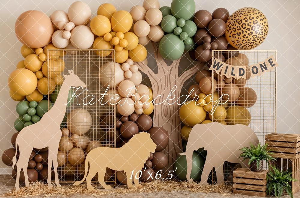 Kate Jungle Animals Balloon Arch Fleece Backdrop Designed by Patty Robert - Image 2