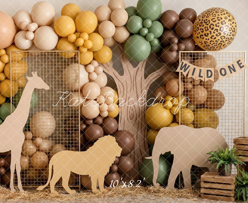 Kate Jungle Animals Balloon Arch Fleece Backdrop Designed by Patty Robert - Image 3