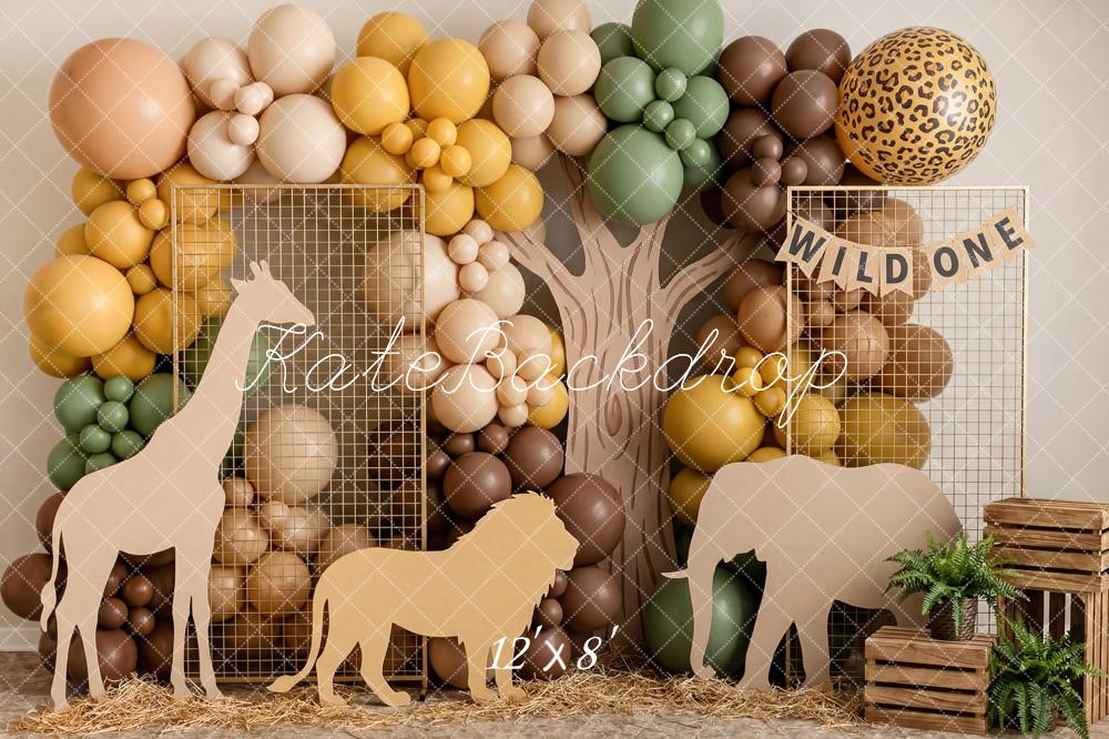 Kate Jungle Animals Balloon Arch Fleece Backdrop Designed by Patty Robert - Image 4