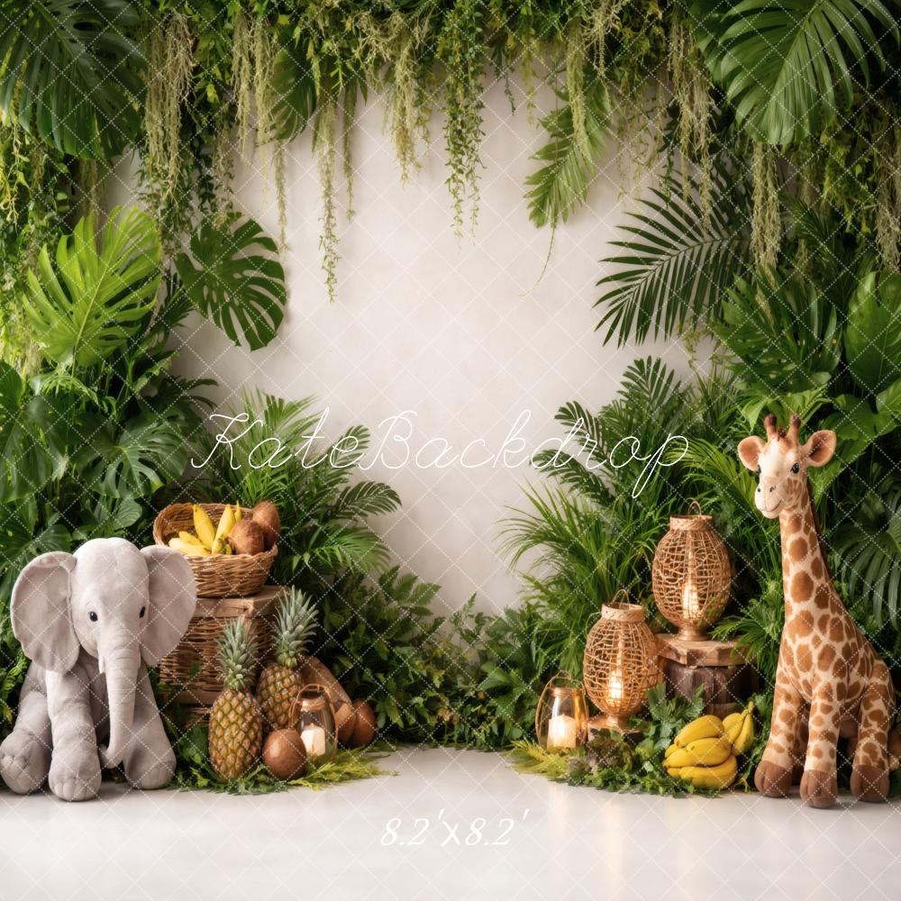 Kate Jungle Plush Animals Fruit Greenery Backdrop Designed by Vertigo Productions - Image 5