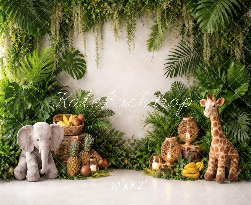 Kate Jungle Plush Animals Fruit Greenery Backdrop Designed by Vertigo Productions - Image 6