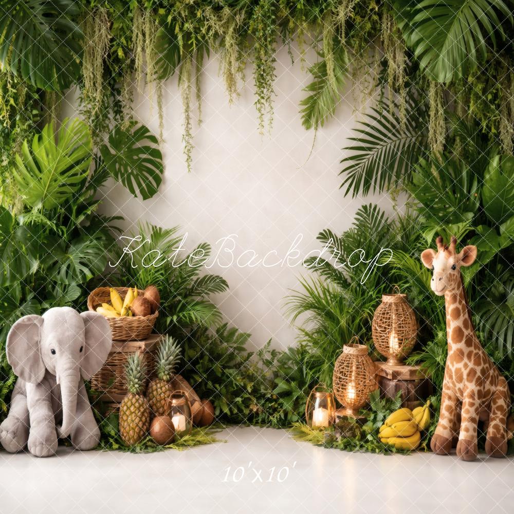 Kate Jungle Plush Animals Fruit Greenery Backdrop Designed by Vertigo Productions - Image 7