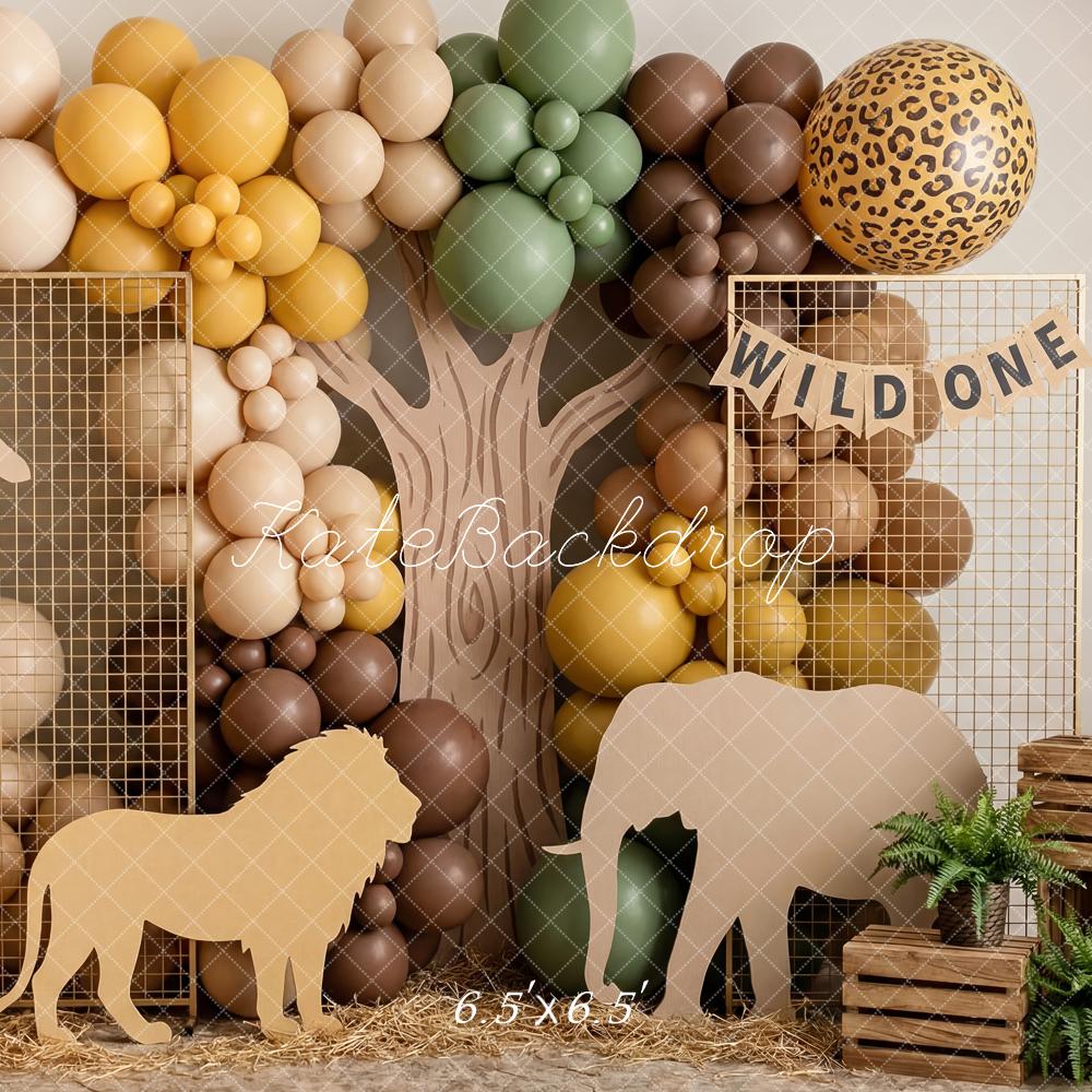 Kate Jungle Safari Animals Balloons Backdrop Designed by Patty Robert - Image 2