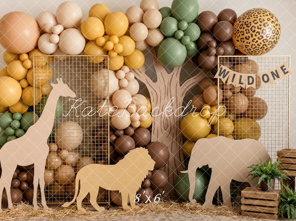 Kate Jungle Safari Animals Balloons Backdrop Designed by Patty Robert - Image 3