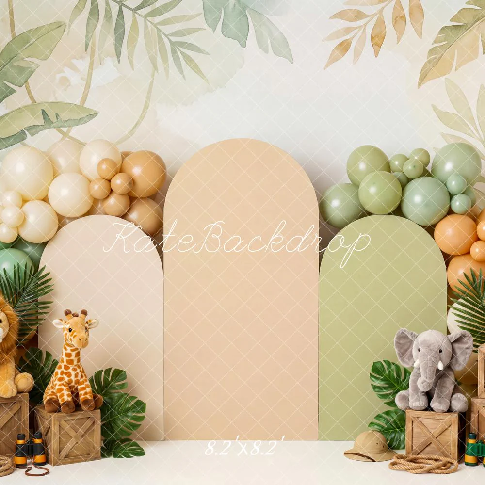 Kate Jungle Safari Plush Animals Balloons Greenery Backdrop Designed by Patty Robert - Image 6