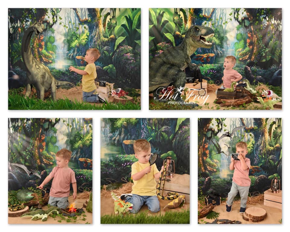 Kate Jungle Theme Backdrop Scenery Green Forest Tree Backdrop - Image 3