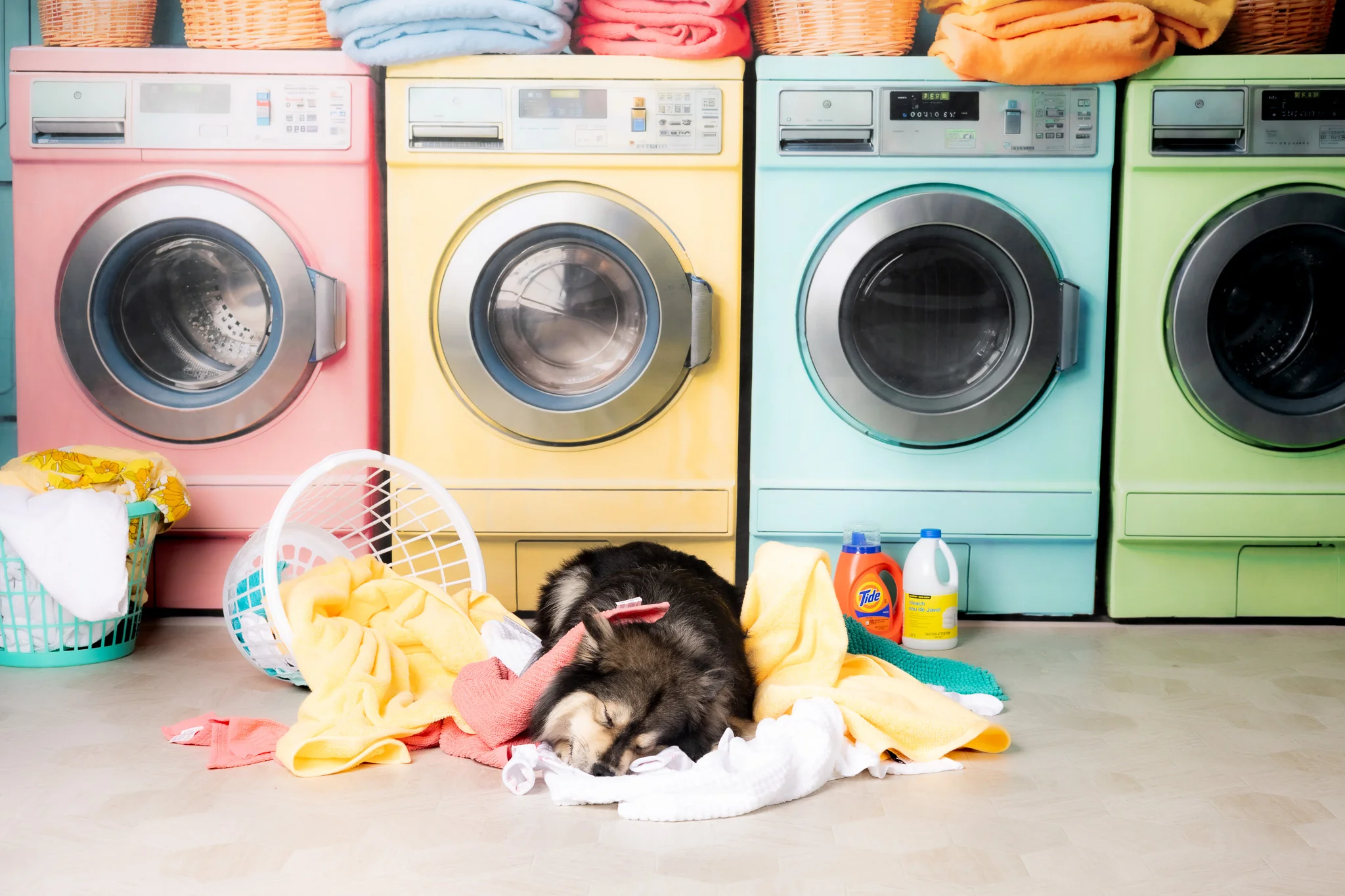 Kate Laundry Day Colorful Washing Machine Backdrop Designed by Chain Photography - Image 10