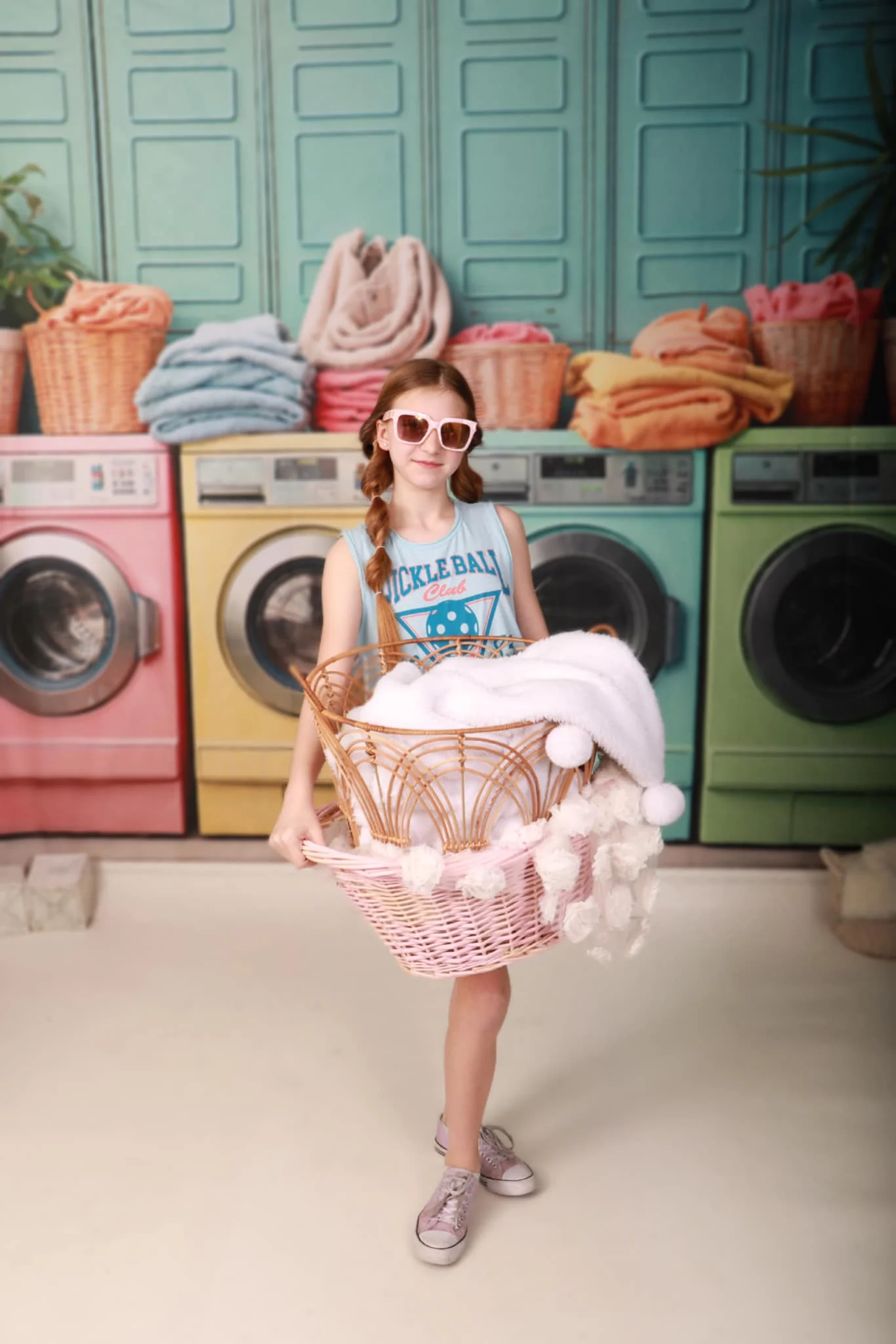 Kate Laundry Day Colorful Washing Machine Backdrop Designed by Chain Photography - Image 9