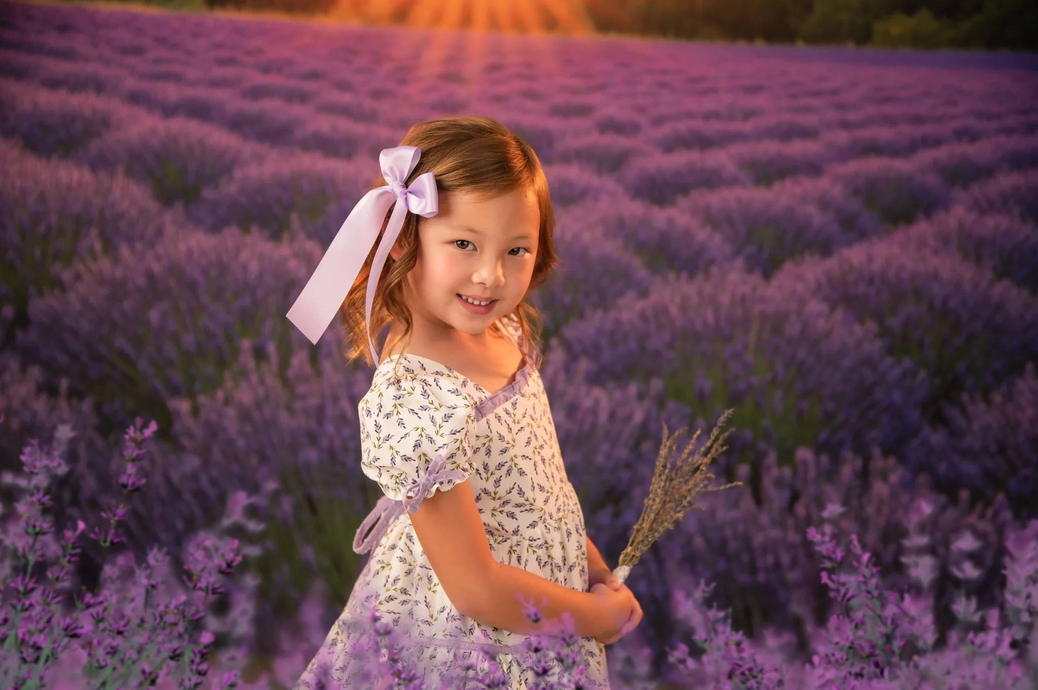 Kate Lavender Field Sunshine Backdrop Designed by Mini MakeBelieve - Image 3