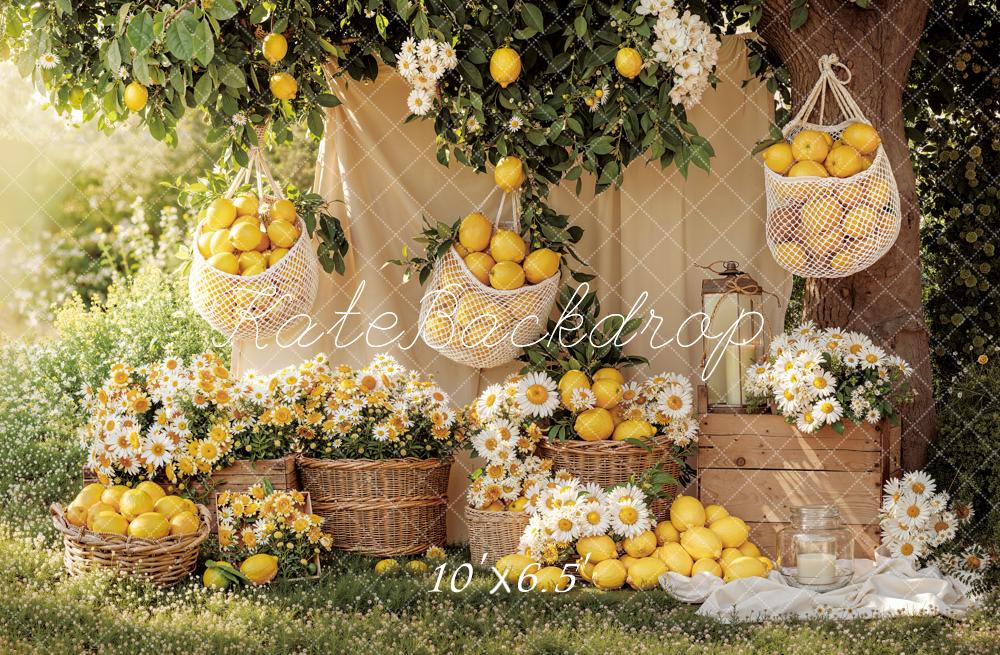 Kate Lemon Basket Daisy Garden Backdrop Designed by Emetselch - Image 4