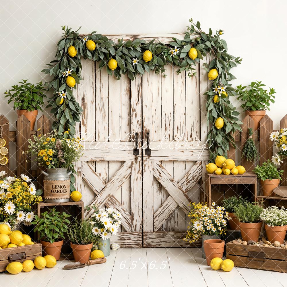 Kate Lemon Garden Wooden Fence Backdrop Designed by Emetselch - Image 2