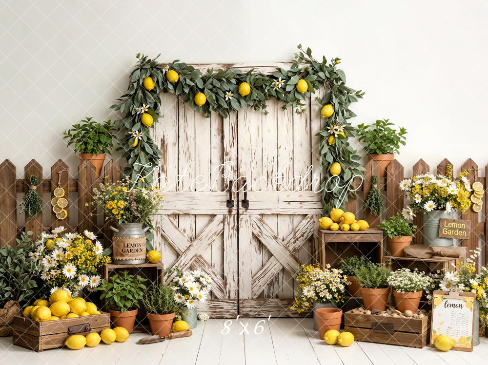 Kate Lemon Garden Wooden Fence Backdrop Designed by Emetselch - Image 3