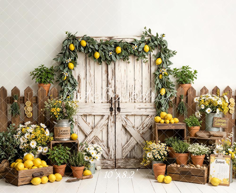 Kate Lemon Garden Wooden Fence Backdrop Designed by Emetselch - Image 6