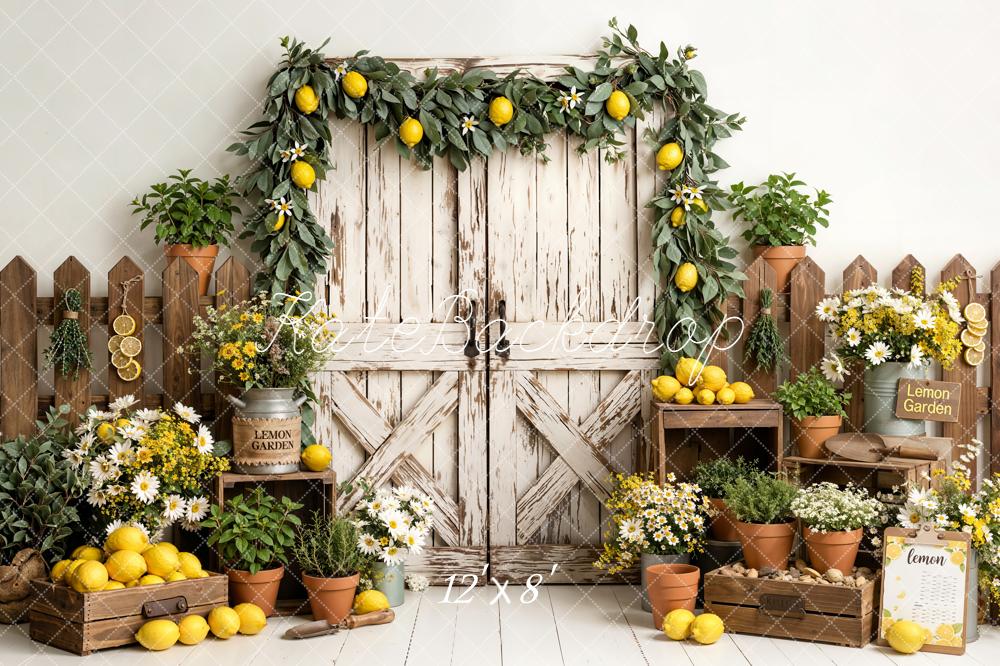 Kate Lemon Garden Wooden Fence Backdrop Designed by Emetselch - Image 8
