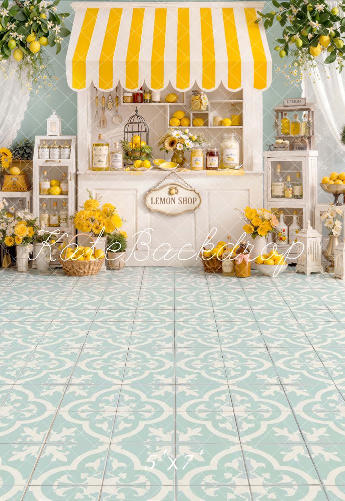 Kate Lemon Shop Tile Floor Backdrop Designed by Emetselch