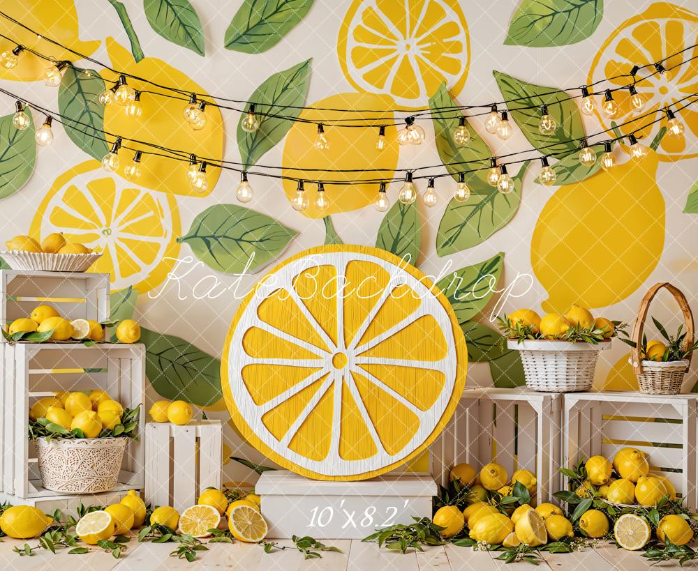 Kate Lemon Summer Crates Garland Fleece Backdrop Designed by Emetselch - Image 3