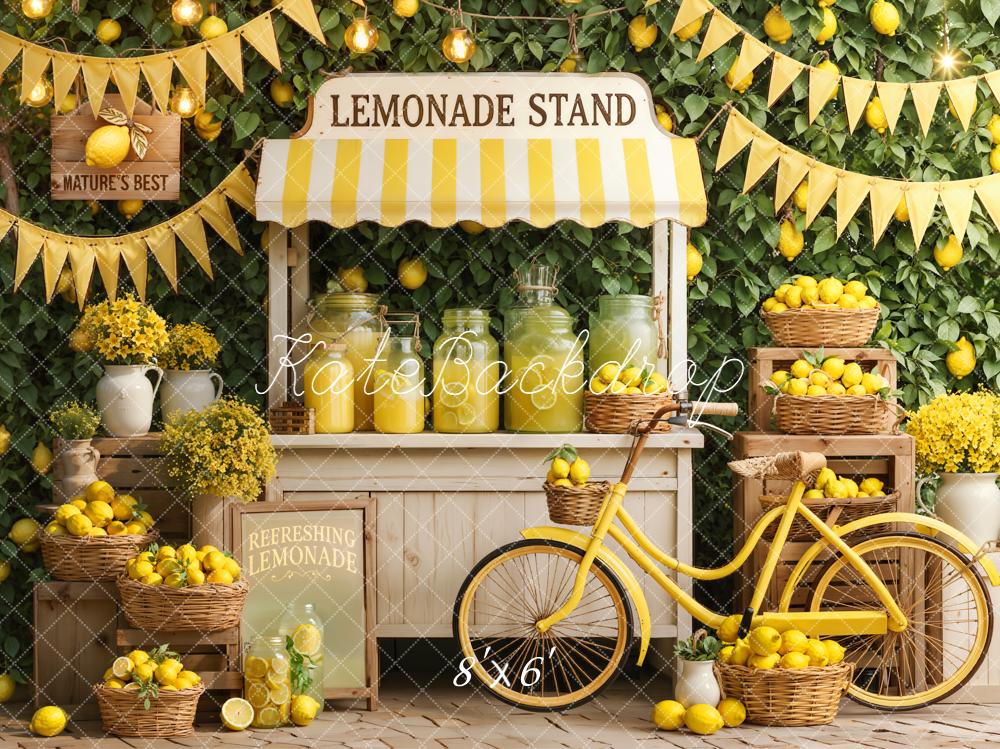 Kate Lemonade Stand Lemons Baskets Bicycle Backdrop Designed by Emetselch - Image 3