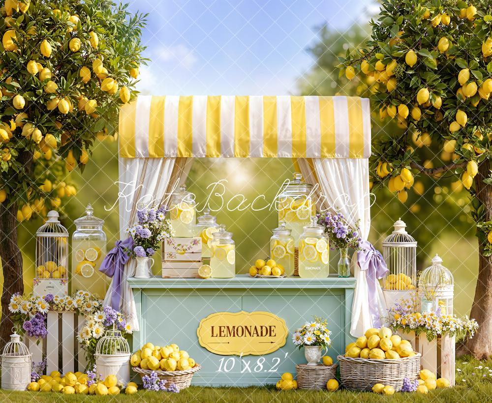 Kate Spring Lemonade Stand Lemons Backdrop Designed by Emetselch - Image 6