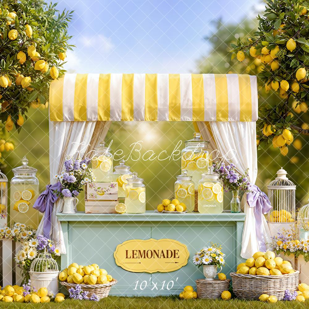 Kate Spring Lemonade Stand Lemons Backdrop Designed by Emetselch - Image 7