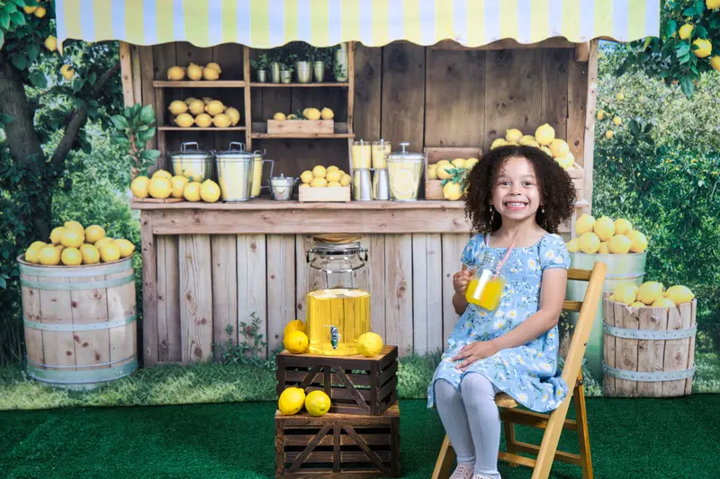Kate Lemonade Stand Summer Wooden Stall Backdrop Designed by Emetselch - Image 3