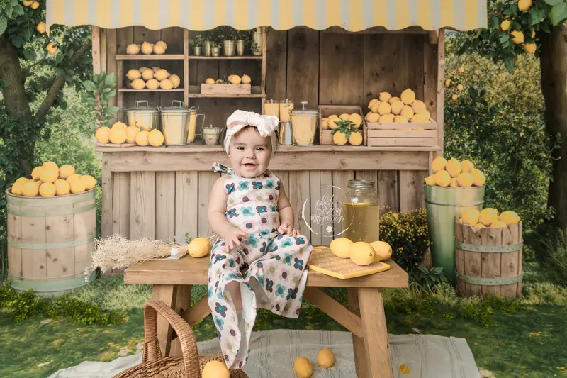 Kate Lemonade Stand Summer Wooden Stall Backdrop Designed by Emetselch - Image 4