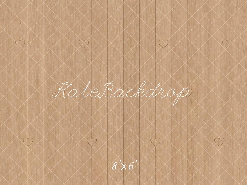 Kate Light Wood Pattern Diamonds Hearts Floor Backdrop Designed by Mini MakeBelieve - Image 3