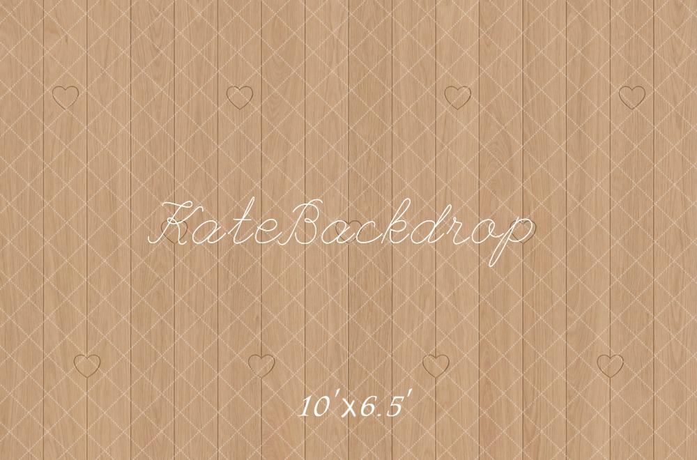Kate Light Wood Pattern Diamonds Hearts Floor Backdrop Designed by Mini MakeBelieve - Image 4