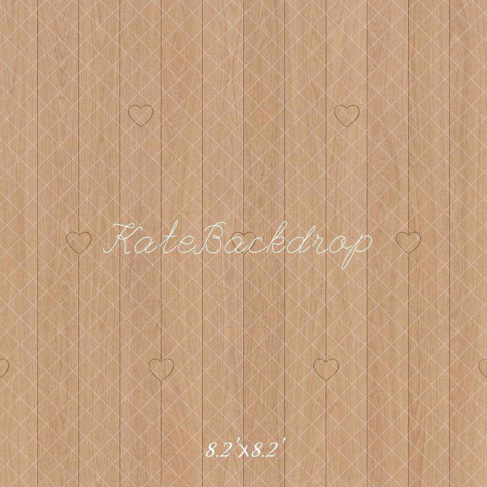 Kate Light Wood Pattern Diamonds Hearts Floor Backdrop Designed by Mini MakeBelieve - Image 5