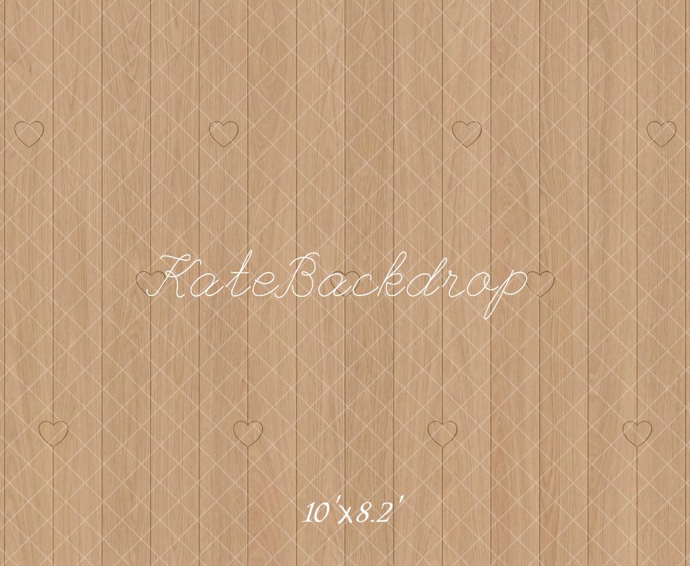 Kate Light Wood Pattern Diamonds Hearts Floor Backdrop Designed by Mini MakeBelieve - Image 6