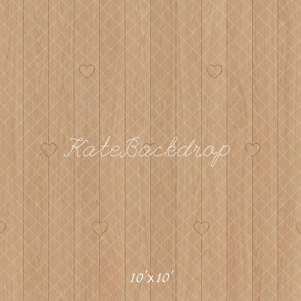 Kate Light Wood Pattern Diamonds Hearts Floor Backdrop Designed by Mini MakeBelieve - Image 7
