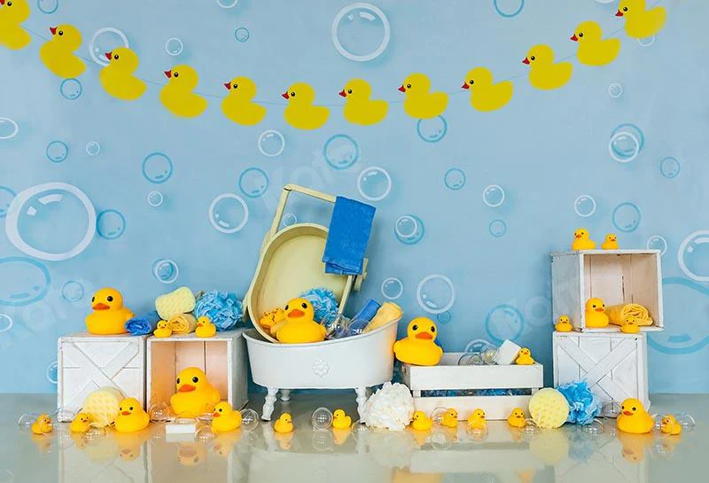 Kate Little Duck Baby Shower Cake Smash Backdrop Designed by Emetselch