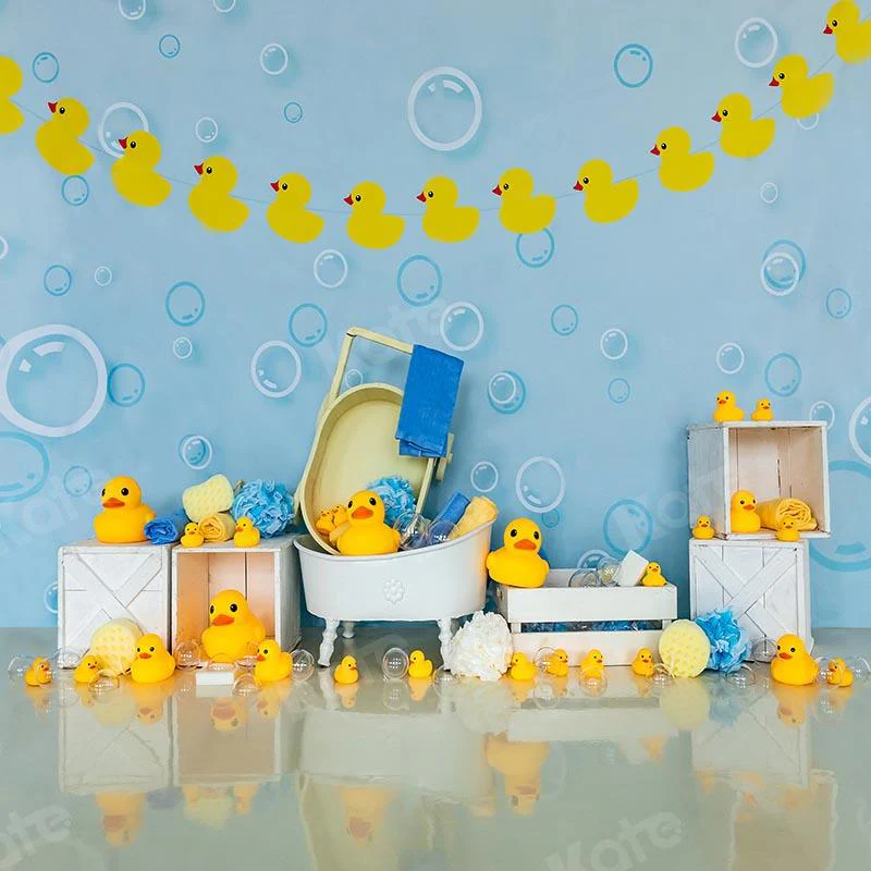 Kate Little Duck Baby Shower Cake Smash Backdrop Designed by Emetselch - Image 2