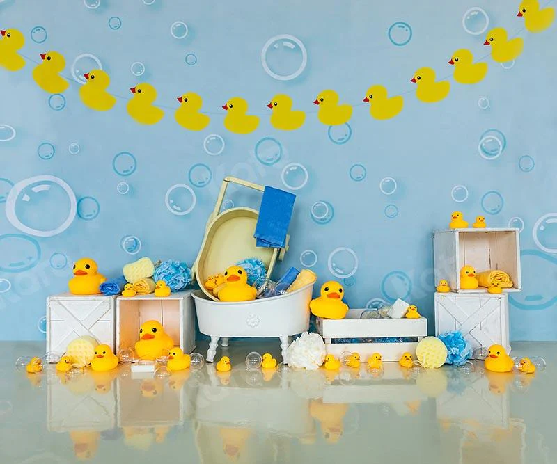 Kate Little Duck Baby Shower Cake Smash Backdrop Designed by Emetselch - Image 3