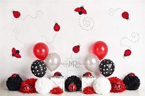 Kate Little Lady Bug Birthday Children Backdrop Designed By Mandy Ringe Photography - Image 2
