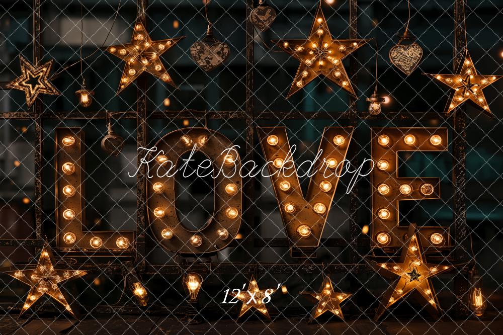 Kate Love Marquee Letters Stars Fleece Backdrop Designed by Emetselch - Image 4