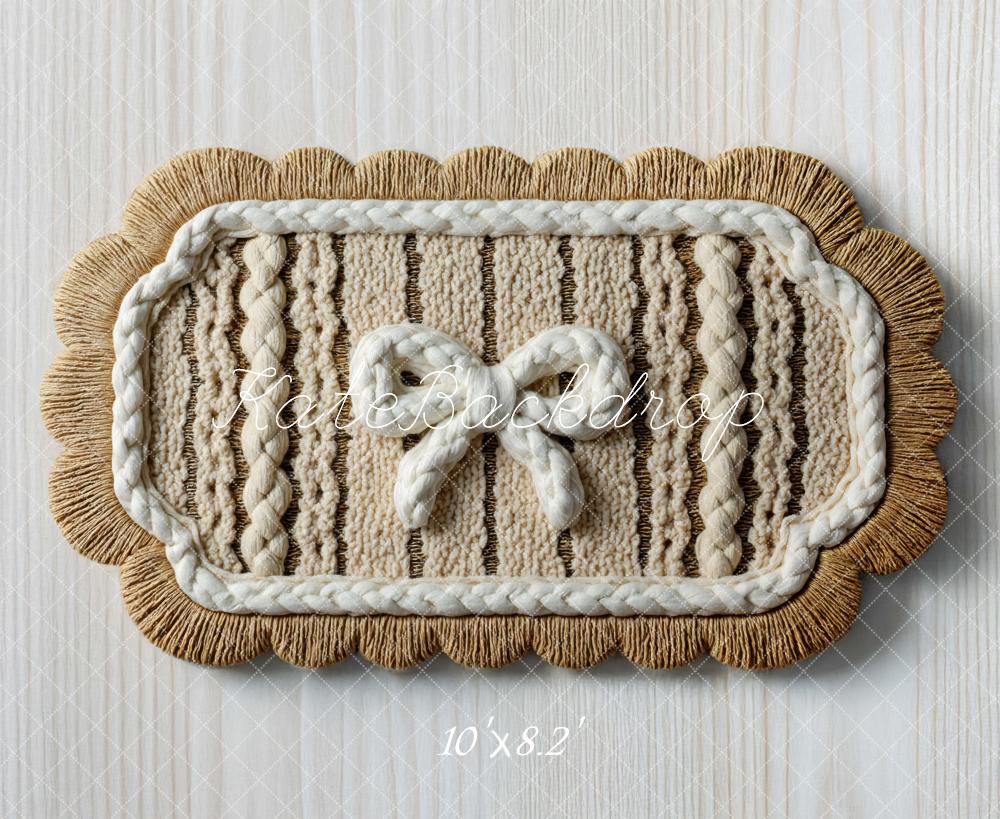 Kate Macrame Bow Woven Mat Neutral Floor Backdrop Designed by Mini MakeBelieve - Image 6