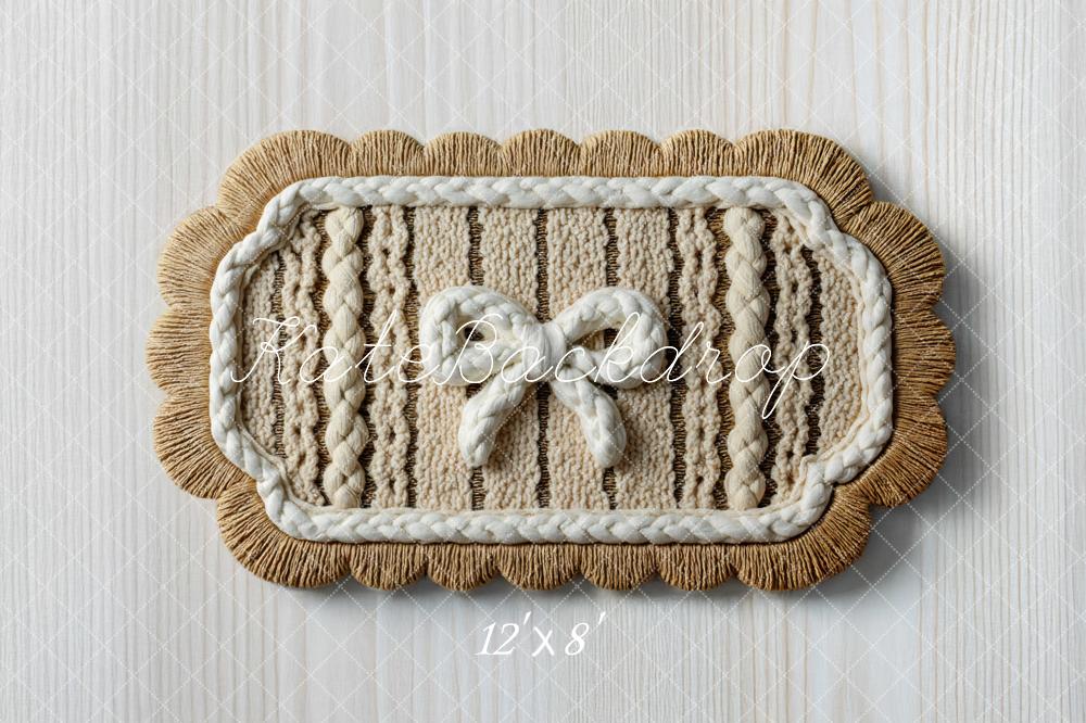 Kate Macrame Bow Woven Mat Neutral Floor Backdrop Designed by Mini MakeBelieve - Image 8