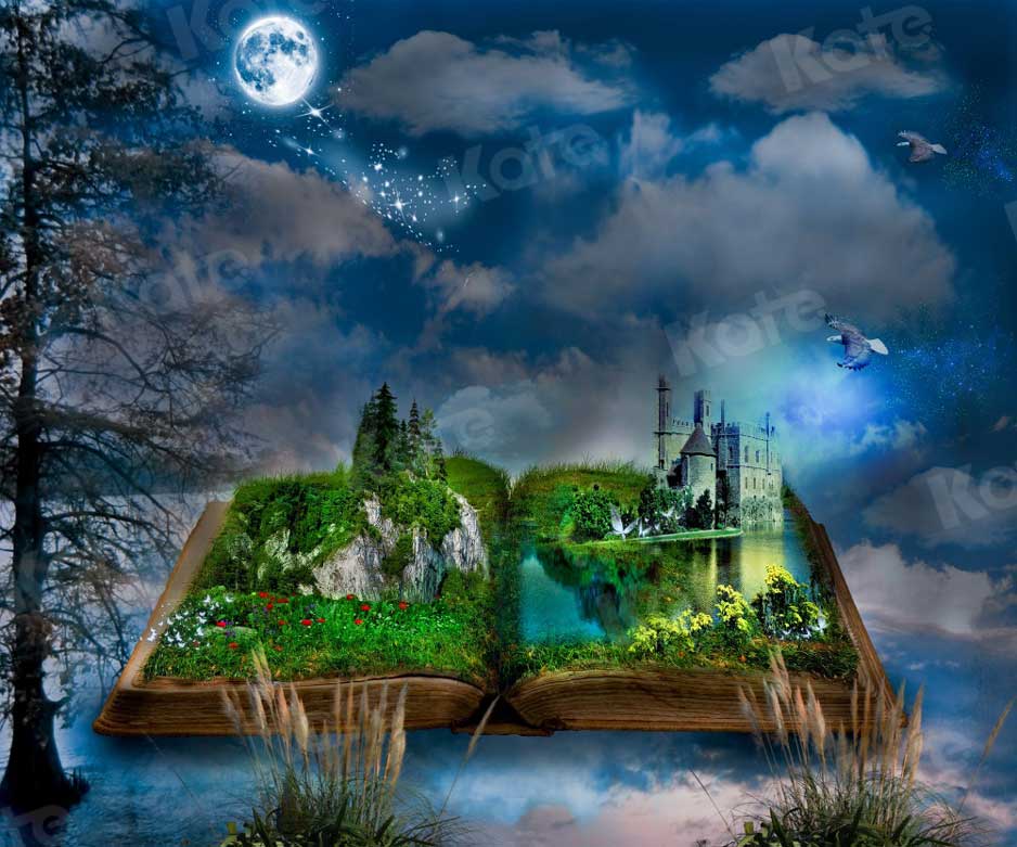 Kate Magic Book Fairytale Moonlight Backdrop for Photography - Image 3