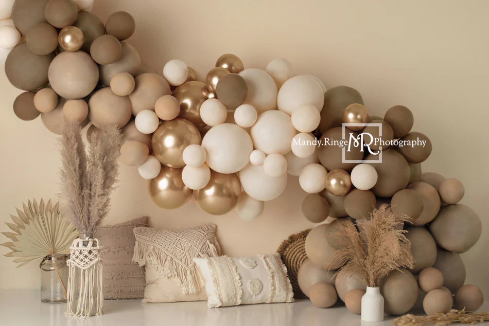 Kate Matte Boho Balloons Pillows Backdrop Designed by Mandy Ringe Photography - Image 2