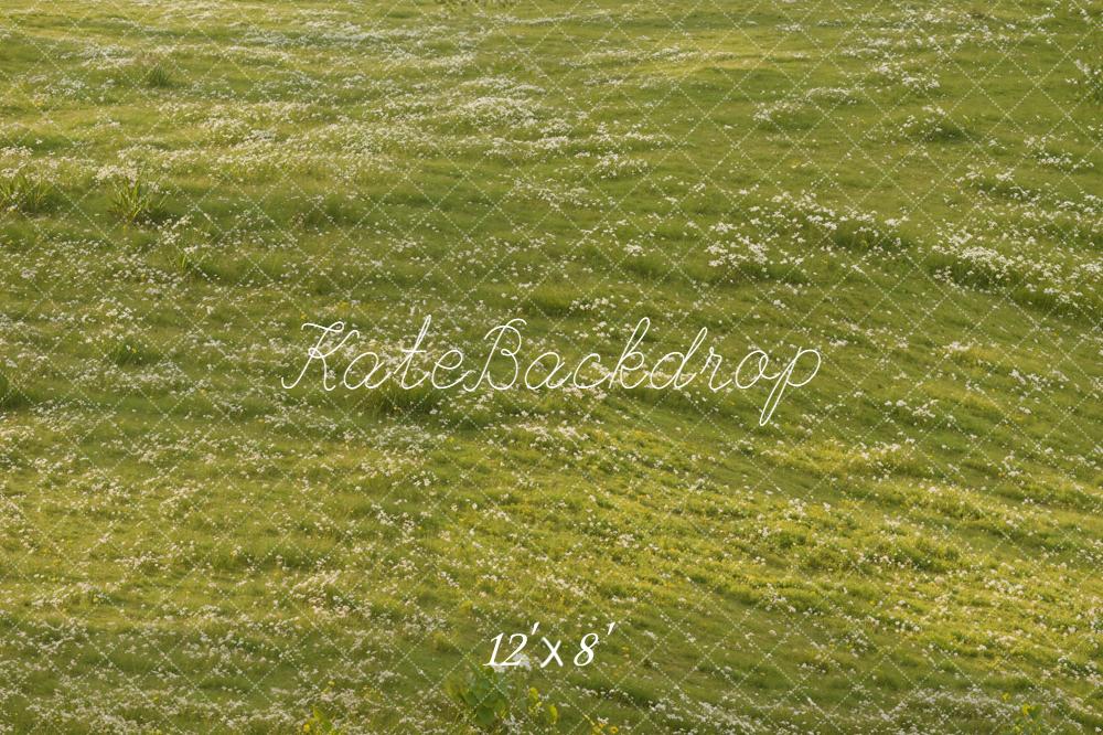 Kate Meadow Green Grass Floor Fleece Backdrop Designed by Emetselch - Image 4