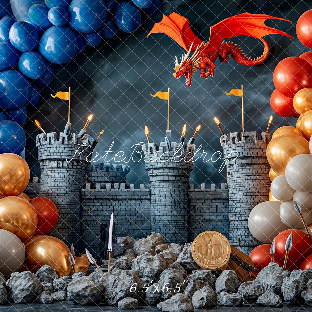 Kate Medieval Castle Dragon Balloon Backdrop Designed by Patty Robert - Image 2