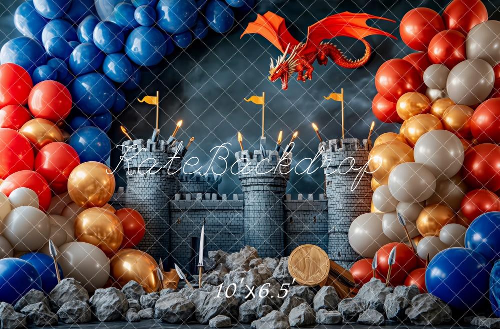 Kate Medieval Castle Dragon Balloon Backdrop Designed by Patty Robert - Image 4