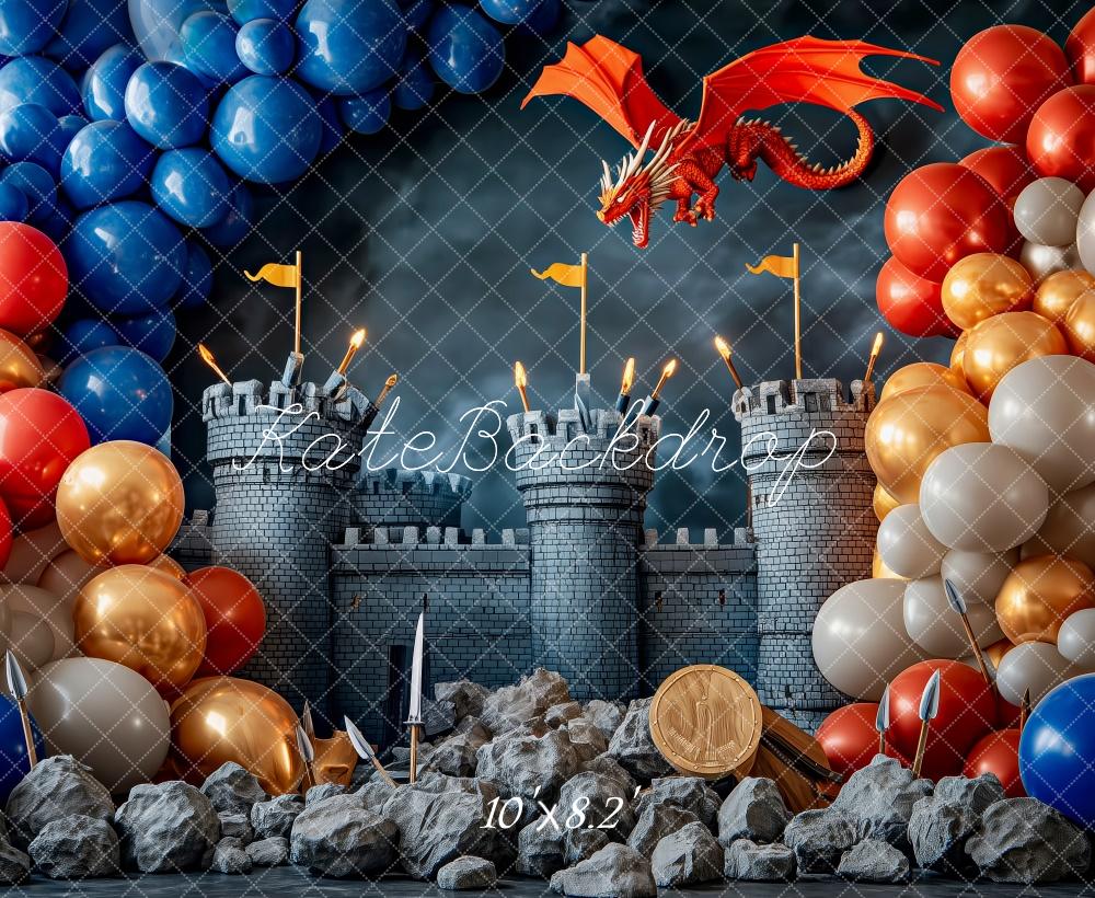 Kate Medieval Castle Dragon Balloon Backdrop Designed by Patty Robert - Image 5