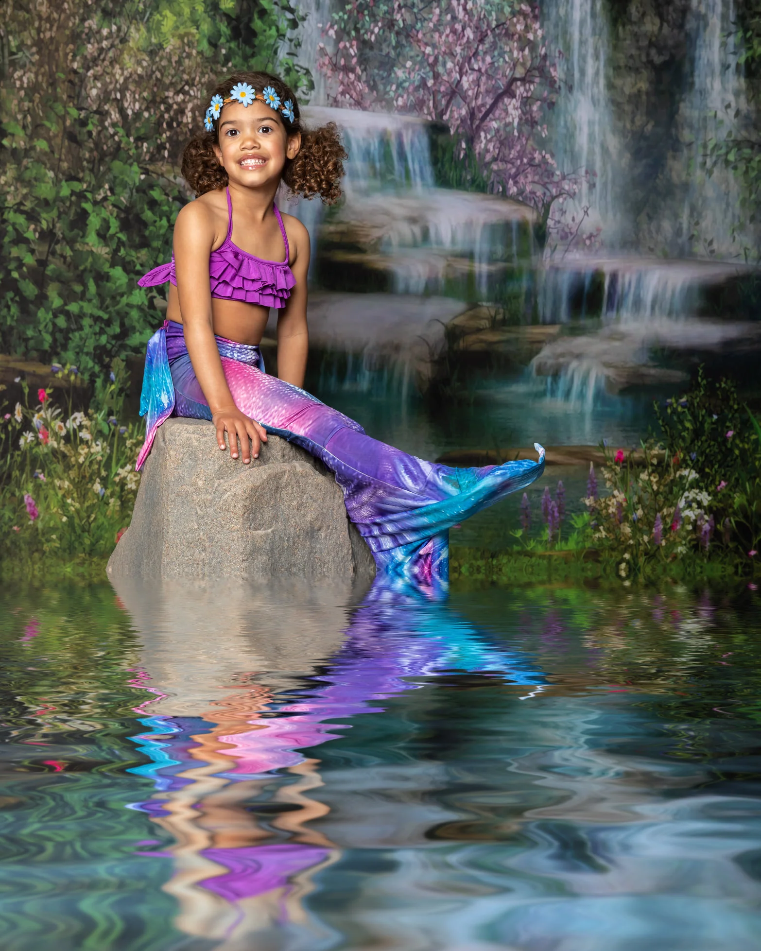 Kate Mermaid Stream Water Spring Backdrop - Image 14